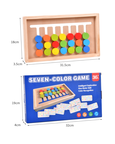 🎨 لعبة الألوان التعليمية الخشبية – Seven Color Game